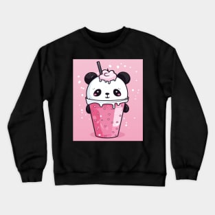 Cup full of kawaii panda in PINK! Crewneck Sweatshirt